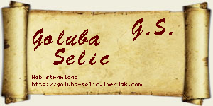 Goluba Selić vizit kartica